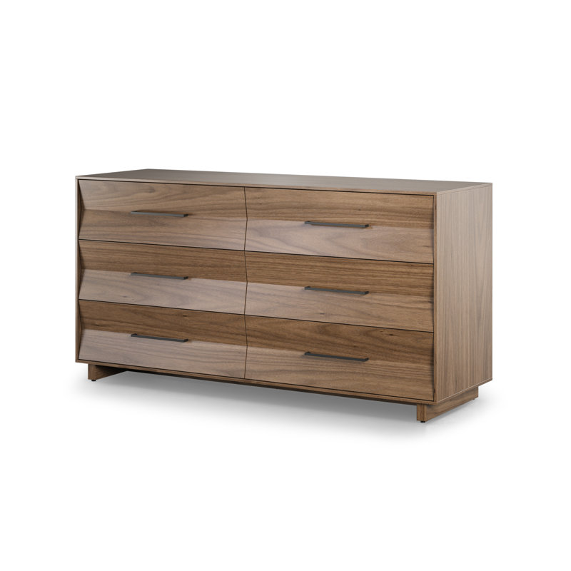Kava - 6-Drawer Dresser, Natural Walnut