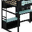 Wood Loft Bed With Desk-260935925