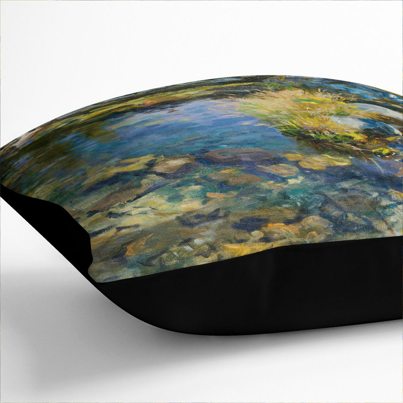 Alpine Pool Scatter Cushion, Black, 55cm H x 55cm W x 20cm D