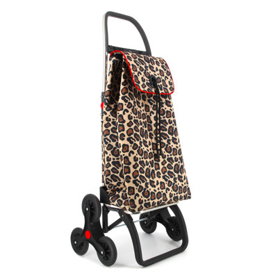 Rolser I-max Wild 6 Wheel Stair Climber Foldable Trolley In Camel