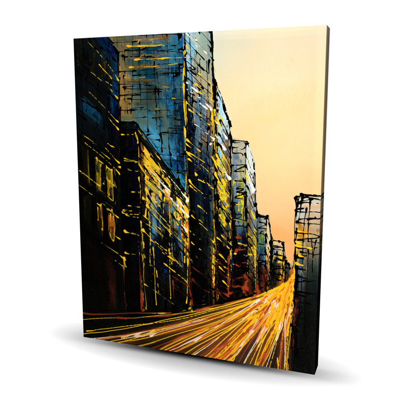 Dans la rue de l'Empire State Building - Toile bleue