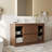 48'' Freestanding Sintered Stone Bathroom Vanities with 2 Soft-Closing Drawers, Solid Wood Bathroom Sink Vanity with Basin and Open Shelves-476657959