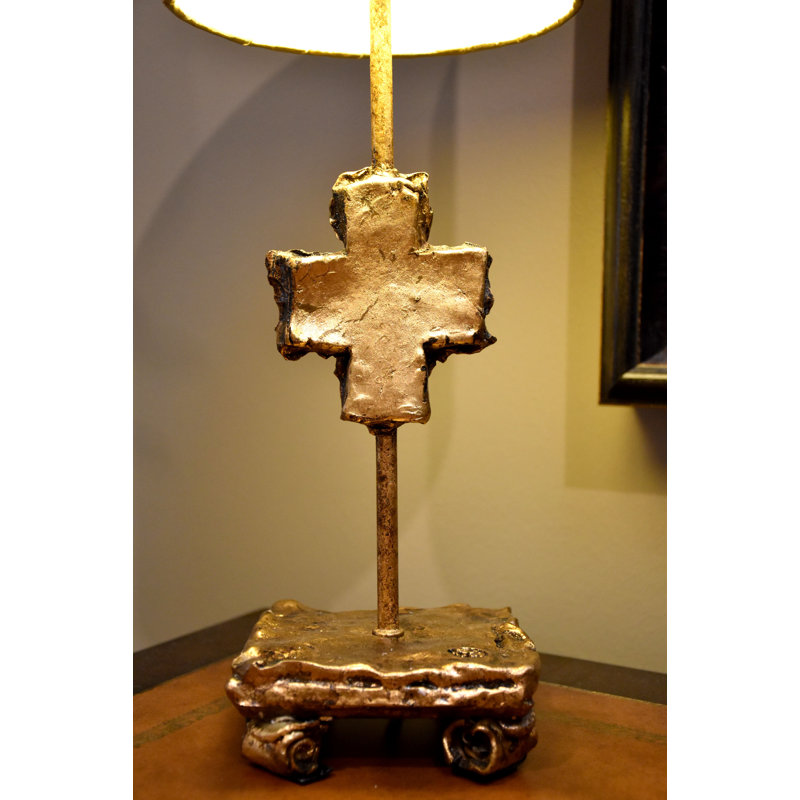 Cross 23" Table Lamp, Gold