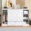 Lit simple blanc avec rangement et tablettes de chevet - option de structure stable