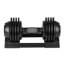 Haltère ajustable en acier, capacité de 22 lb, noir