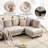 95" Upholstered L Shaped Sofa Modern Sectional-926521336