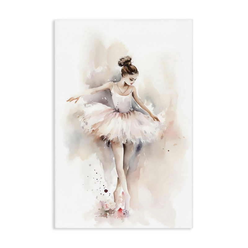 Watercolor Dancer Pose Canvas, design par Creative Studio, H 36 po x l 24 po