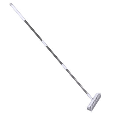 JOYBOS long-handled stiff-bristle cleaning brush, suitable for bathroom, tiles, patio, and garage