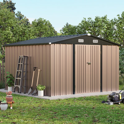 10 pi. L 10 pi. D Ensemble de remise en métal avec base en métal