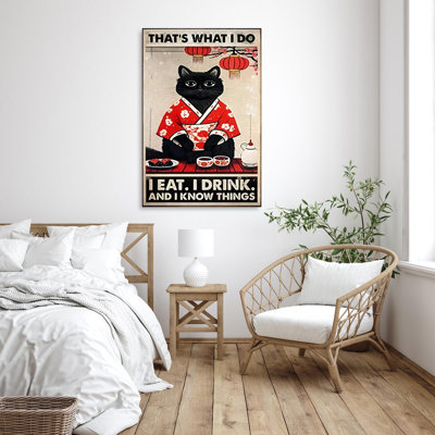 «Black Eat I Eat I Drink», impression sur toile