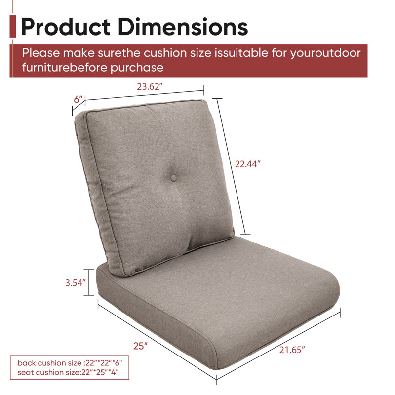 Coussin de siège / dossier d'extérieur Schutt, Gris