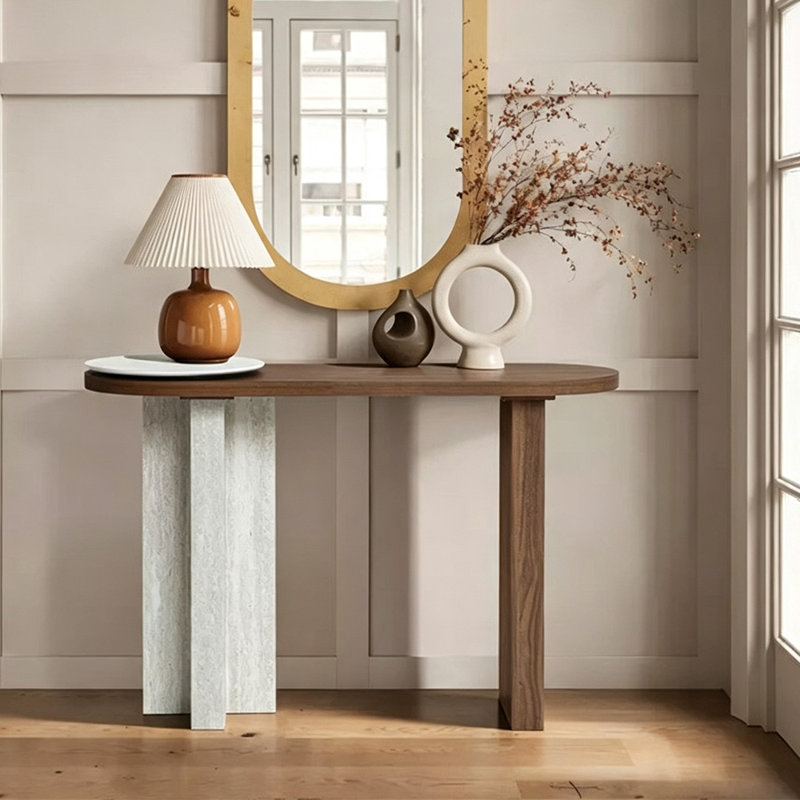 Table d'entrée de style médiéval, H 31,50 po x l 70,86 po x P 13,77 po