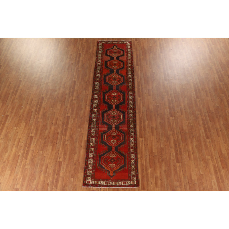 Tapis de couloir géométrique traditionnel 3 x 13