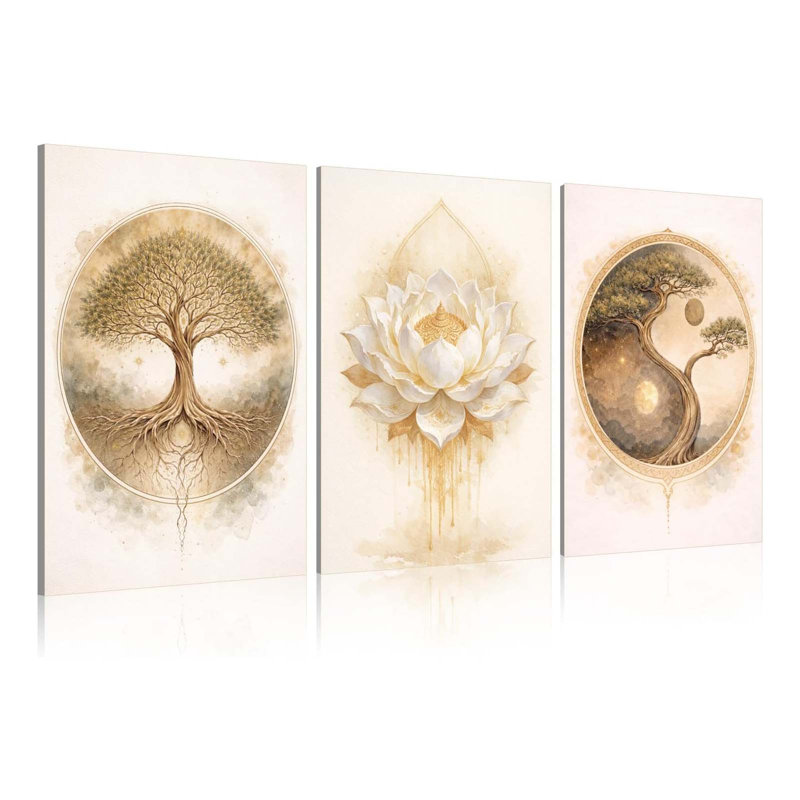 3 Piece Wrapped Canvas Wall Art