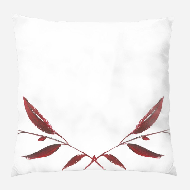 Coussin décoratif à la main peint à la main Andresen, Microsuède, Intérieur