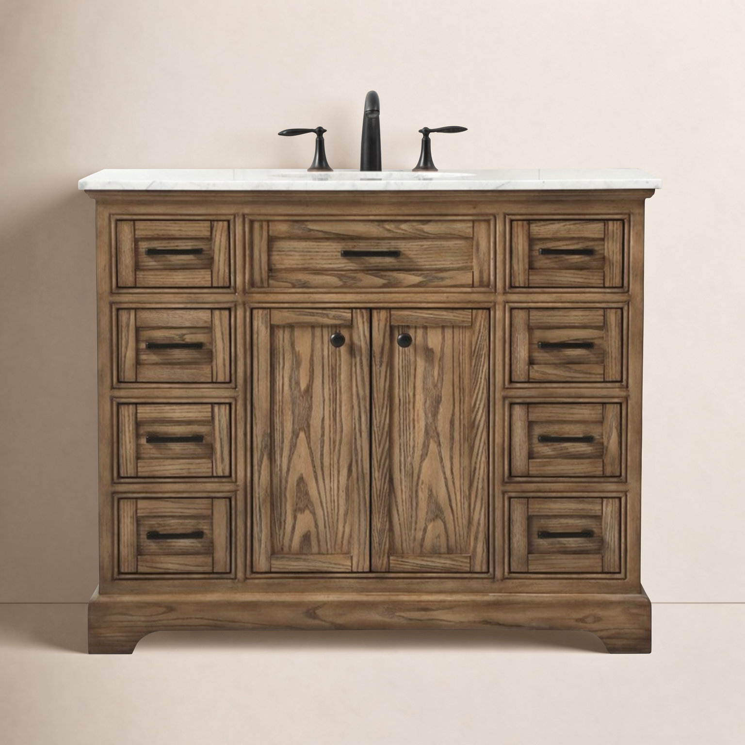 Hermes 42" Single Bathroom Vanity, Dark Brown