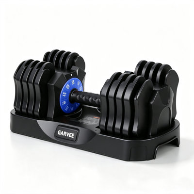 55LB Adjustable Dumbbell Set, 10-Level Weight Adjustment Dumbbell with Secure Locking System, Cast Steel Plates, Anti-Slip Handle for Home Gym Strength Training
