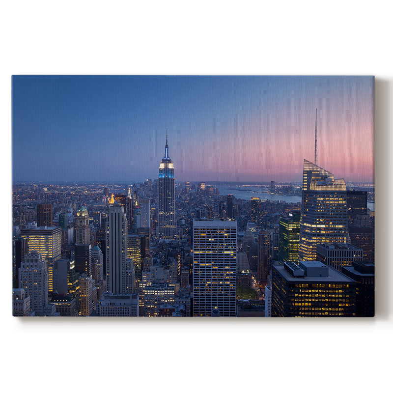 Vue du crépuscule sur Manhattan - galerie Cavas, 24 x 36