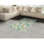 Tapis décoratif floral à haute densité en fibres de polyester-42028866
