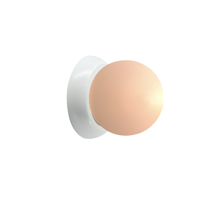 Azem Ceramic Wall Sconce, Gloss White