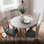 42.75 " Extendable Round with Solid Wood Base Dining Table