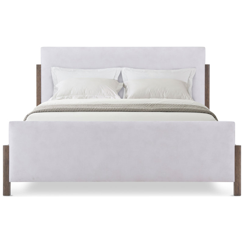 Urbane Upholstered Bed, White/Campfire