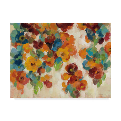 " Spice and Turquoise Florals " Acrylic Print