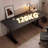 Black Rectangular Hight adjustable Manufactured Wood + Steel desk-108225108