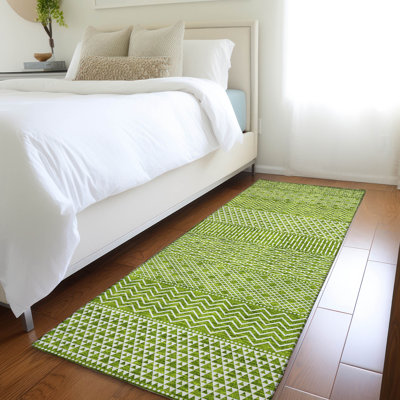Tapis lime Prisco lavable à la machine de qualité supérieure