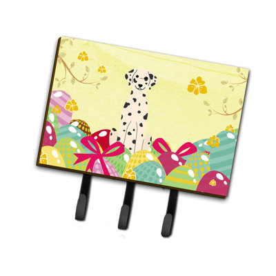 Porte-clés ou dalmatien de pâques œufs