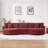 Modern Spacious Red Chenille Sofas For Elegant Living Rooms