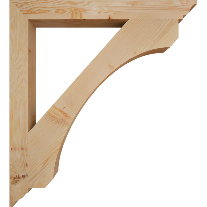 Support en bois rustique traditionnel BKTLEC01, Douglas (lisse), H 44 po x l 3,5 po x P 40 po