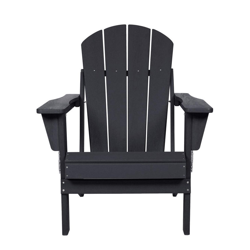 Chaise Adirondack pliante pour l'extérieur en PEHD, Blanc