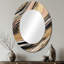 Miroir mural ovale doré-314703889