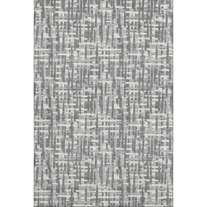 Premium Machine Washable Crumley AMF1059 Lines Rug_AMF1059GY, Rectangle 10' x 14'
