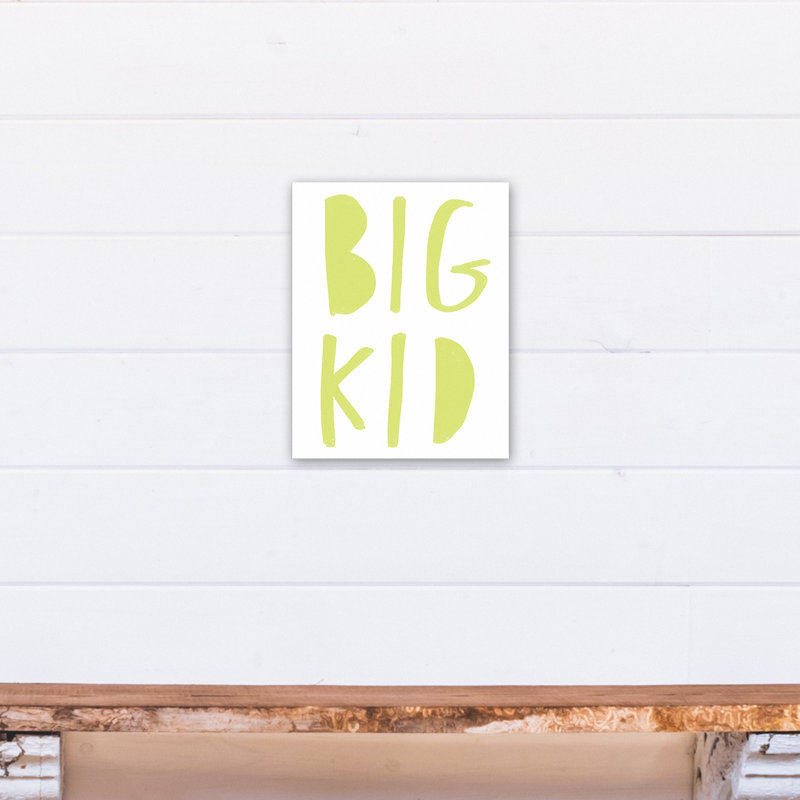 Art sur toile big enfant Benoit, H 14 po x l 11 po x P 1,25 po, Vert
