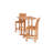 Teak Patio Dining Set with Rectangular Table-1234020142