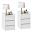  Set Of 2 Bedside Table With 3 Drawers, Bedside Cabinet-905084091