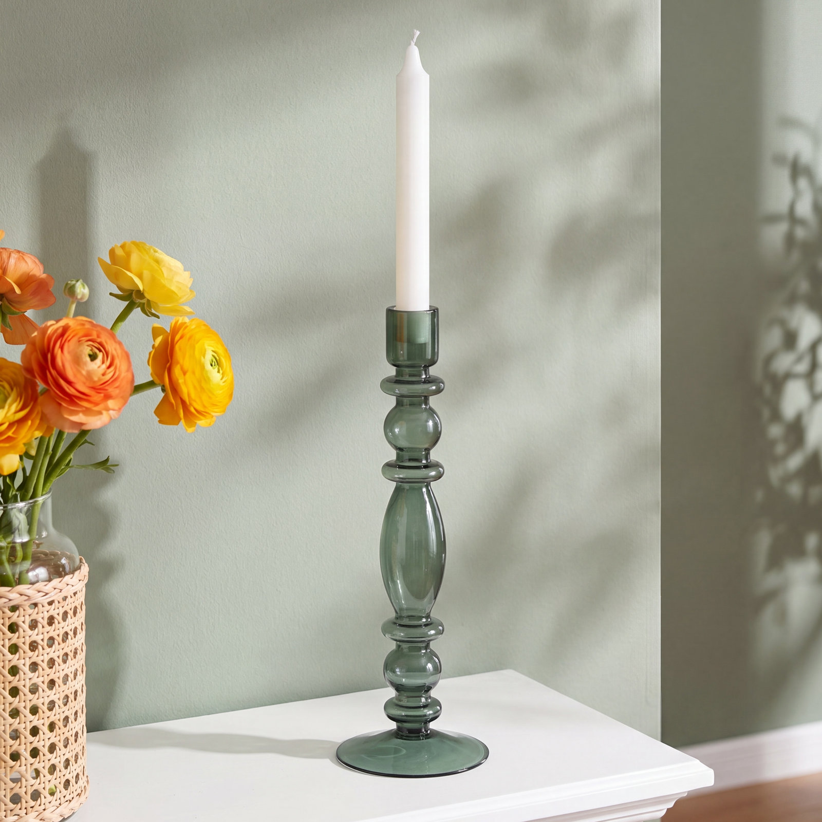 Geri Glass Candlestick Holder