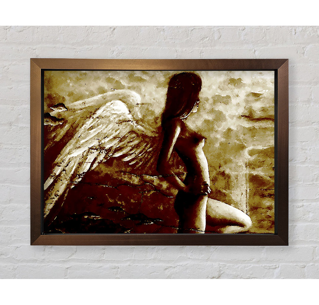 Gerahmtes Leinwandbild Brown Winged Angel