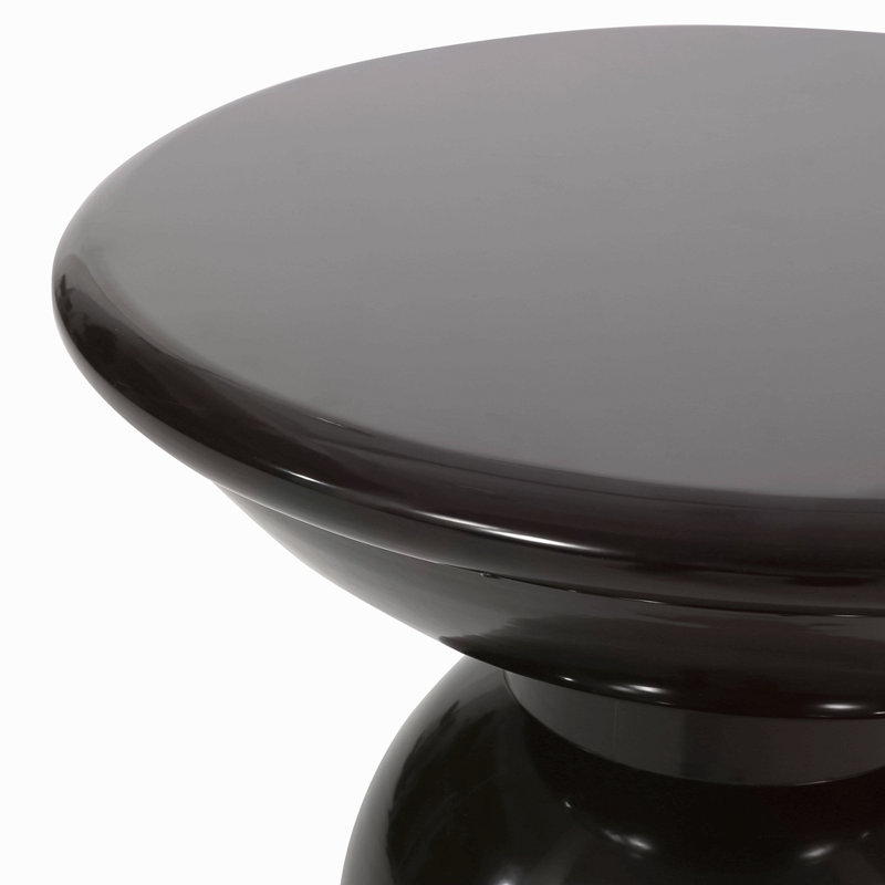Charmante table d'appoint en métal au design moderne et durable, Noir, noir, noir, noir