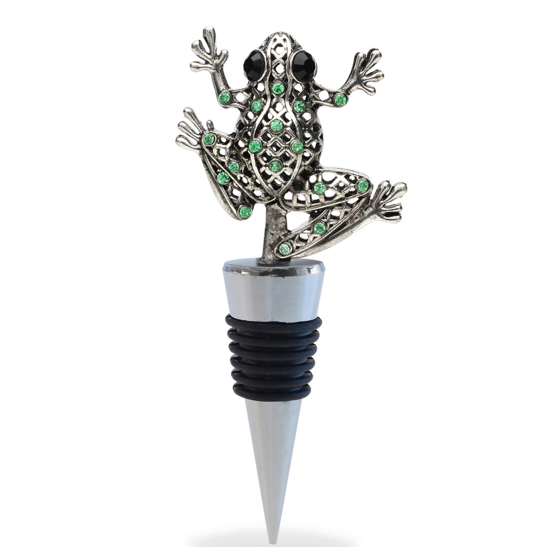 Gwenda Frog Wine Bottle Stopper Winston Porter