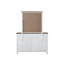 Commode de campagne moderne Pinetop, blanc / brun foncé