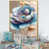 Toile avec cadre flottant or