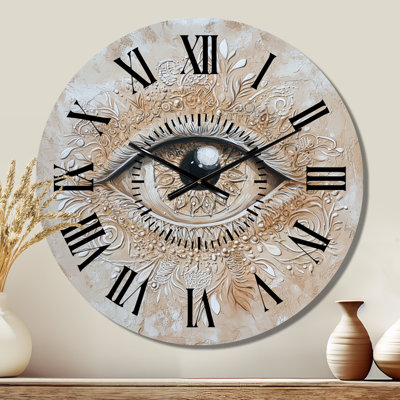 Mystical Boho Eye - Bohemian Silent Metal Wall Clock