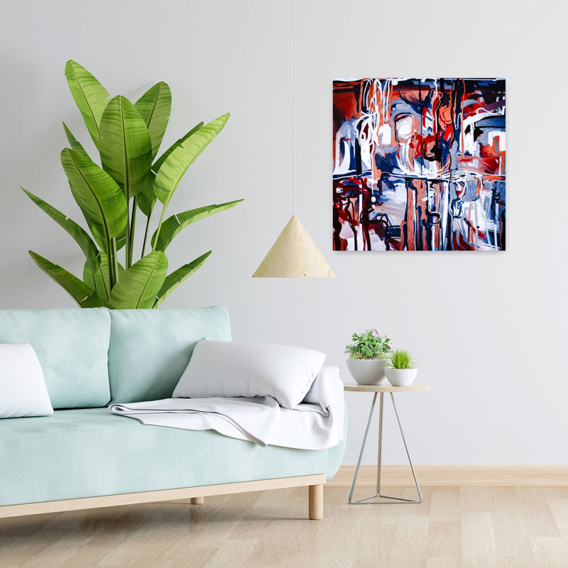 Art contemporain, art contemporain abstrait, H 24 po x l 24 po