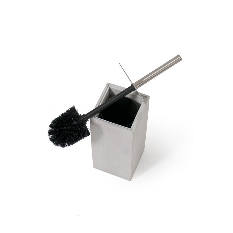 Ashford Free‑Standing Toilet Brush and Holder – Solid Wood Bathroom Cleaning Accessory
