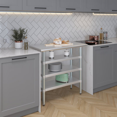 18 in. x 30 in. Stainless Steel Table With Three Undershelves
