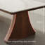 Table de salle à manger simple en bois massif et en pierre frittée-1441732534