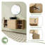 Ensemble de meuble-lavabo mural simple 48 po avec plateau en pierre reconstituée et portes à fermeture en douceur 48 po